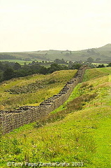 Hadrian's Wall stretches across England, here in Cumbria