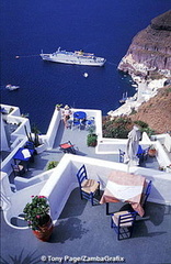 On the island of Santorini