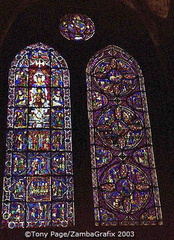 The famous Blue Virgin Window on the south side