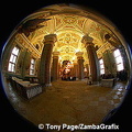 Fish-eye view of Peter and Paul Cathedral
