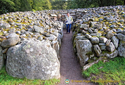 Tony in the burial chamber of the Southwest cairn