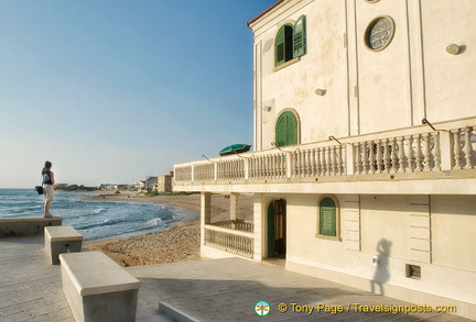 The famous sea where Montalbano regularly swims 