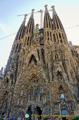 The Nativity Facade has three doorways representing Faith, Hope and Charity