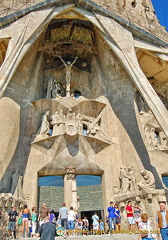 In sharp contrast to the Nativity Facade, the Passion Facade is without ornamentation