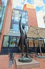 Statue of a young conductor