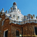 Roof of building at main entrance