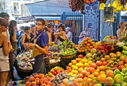 Plenty of fruits at La Boqueria