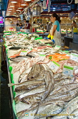 There's plenty of fresh fish at La Boqueria