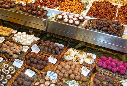 An amazing range of truffles at this La Boqueria stall