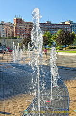 Follow the dancing fountains to the Guggenheim