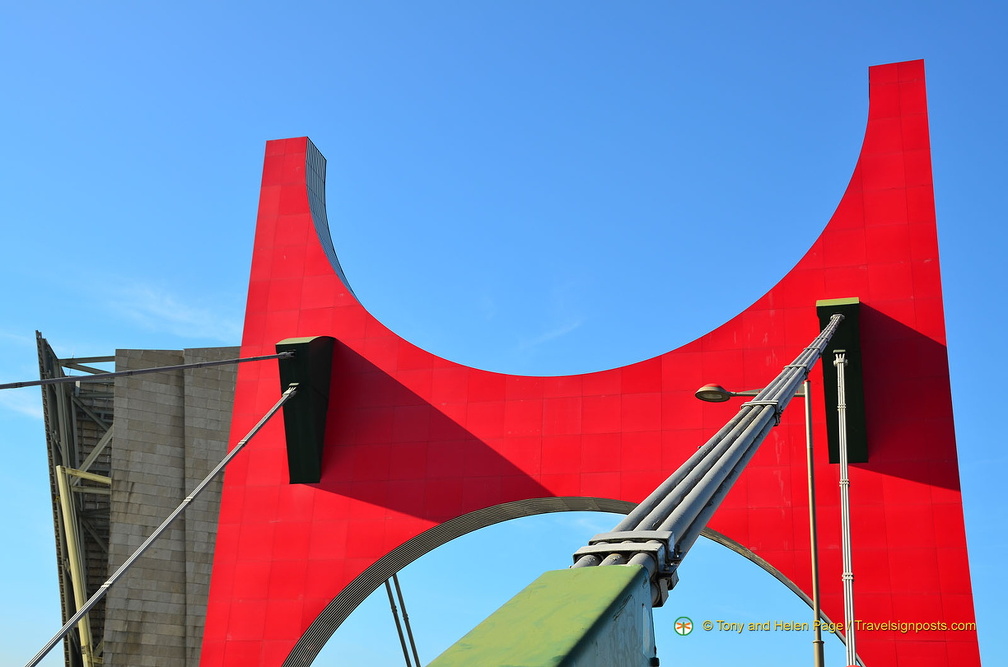 The Red Arches are a brilliant contrast to Bilbao's blue skies