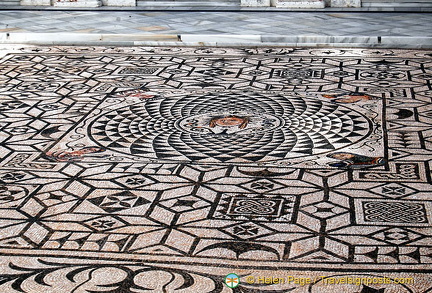 Close-up of the Roman mosaic in Carmona