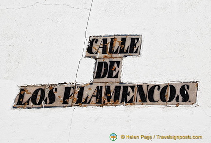 Calle de Los Flamencos street sign