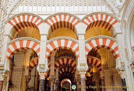 The horseshoe arches are on two levels