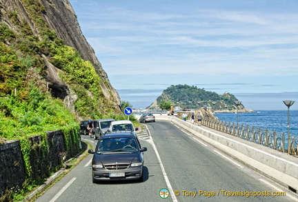 Driving along the coast of Guipuzcoa