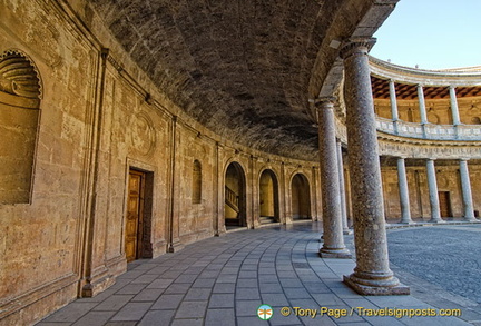 Palace of Charles V:  Charles V built his palace in The Alhambra as a symbol of Christian triumph over Islam