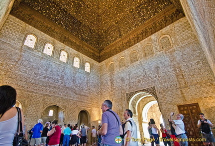 Salon de Embajadores:  The Chamber of the Ambassadors or throne room