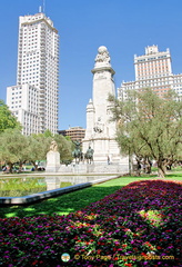 Monument to Cervantes in the Plaza de Espana