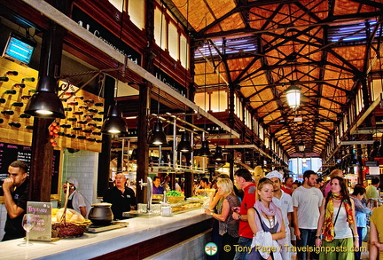 Visitors at the Mercado de San Miguel