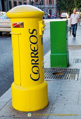 Bright yellow mail box