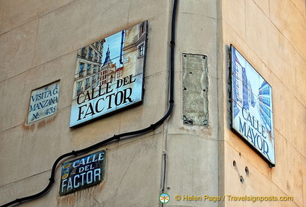 Colourful tile street names