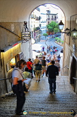 These steps take you to the restaurant area and to Plaza San Miguel