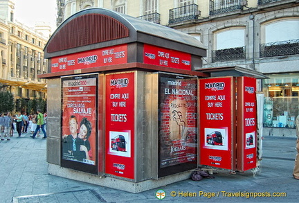 You can buy tickets for shows at this booth on Puerta del Sol