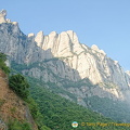 Montserrat, the serrated mountain in view