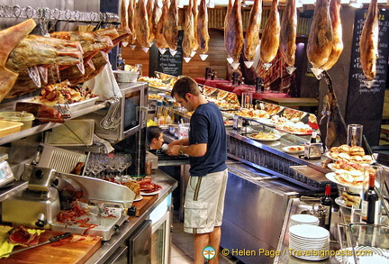 Plenty of food in this Pamplona cafe