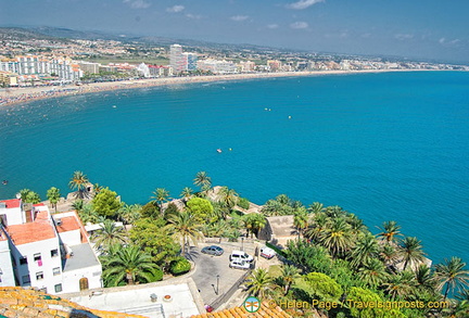 View of Peñíscola coastline from the Castle 