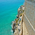 It's a steep drop from Peñíscola Castle to the water