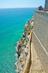 It's a steep drop from Peñíscola Castle to the water