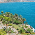 Looking down from Peñíscola Castle into the botanic park which was once the Artillery Depot