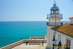 This lighthouse can be seen on your way out of Peñíscola Castle 