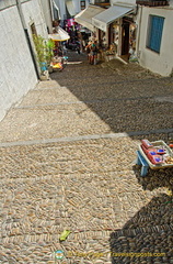 Cobbled street of Peñíscola Old Town