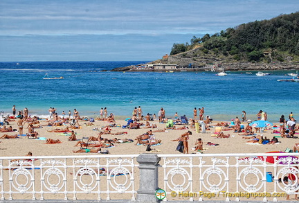 These white ornamental railings are a San Sebastian icon