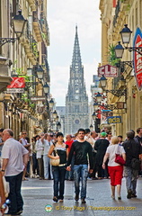 Calle Mayor with view of  Buen Pastor Cathedral at the end