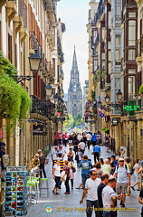 San Sebastian:  View down Calle Mayor