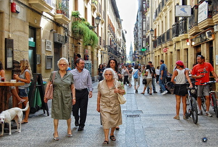 View of San Sebastian's Calle Mayor