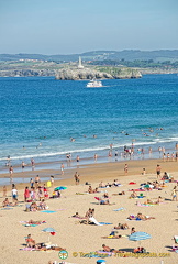 Sardinero beach - view to the lighthouse