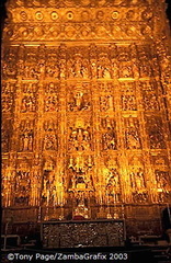 Elaborately carved wooden altar