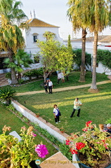 This is the large garden of the Hacienda