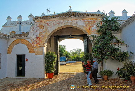 Decorative arch on inside courtyard