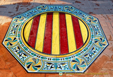 Tiles showing the colours of Spain