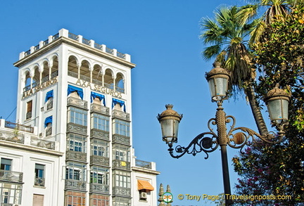 The attractive AXA Seguros tower