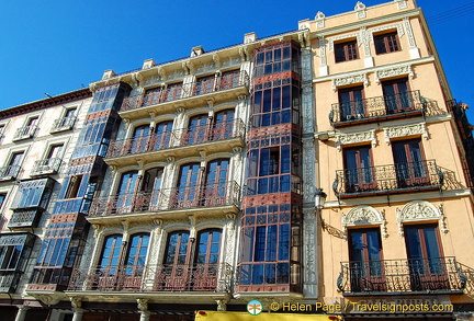 Beautiful wrought iron balconies