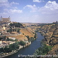 Toledo city view from across the River Tagus