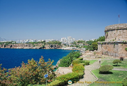 View of Hidirlik Tower and the coast