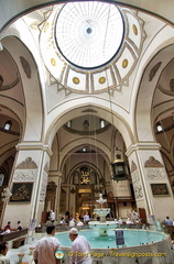 The oculus of the central dome provides soft lighting to the mosque