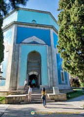 The Green Tomb with its green tile exterior